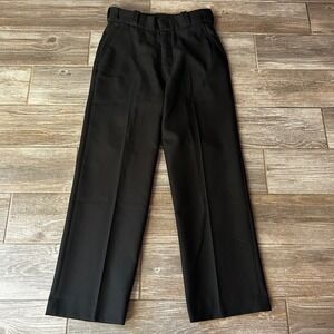 SPIEWAK Mens Black Polyester Work Pants Uniform Size‎ 30x30 Flat Front Classic